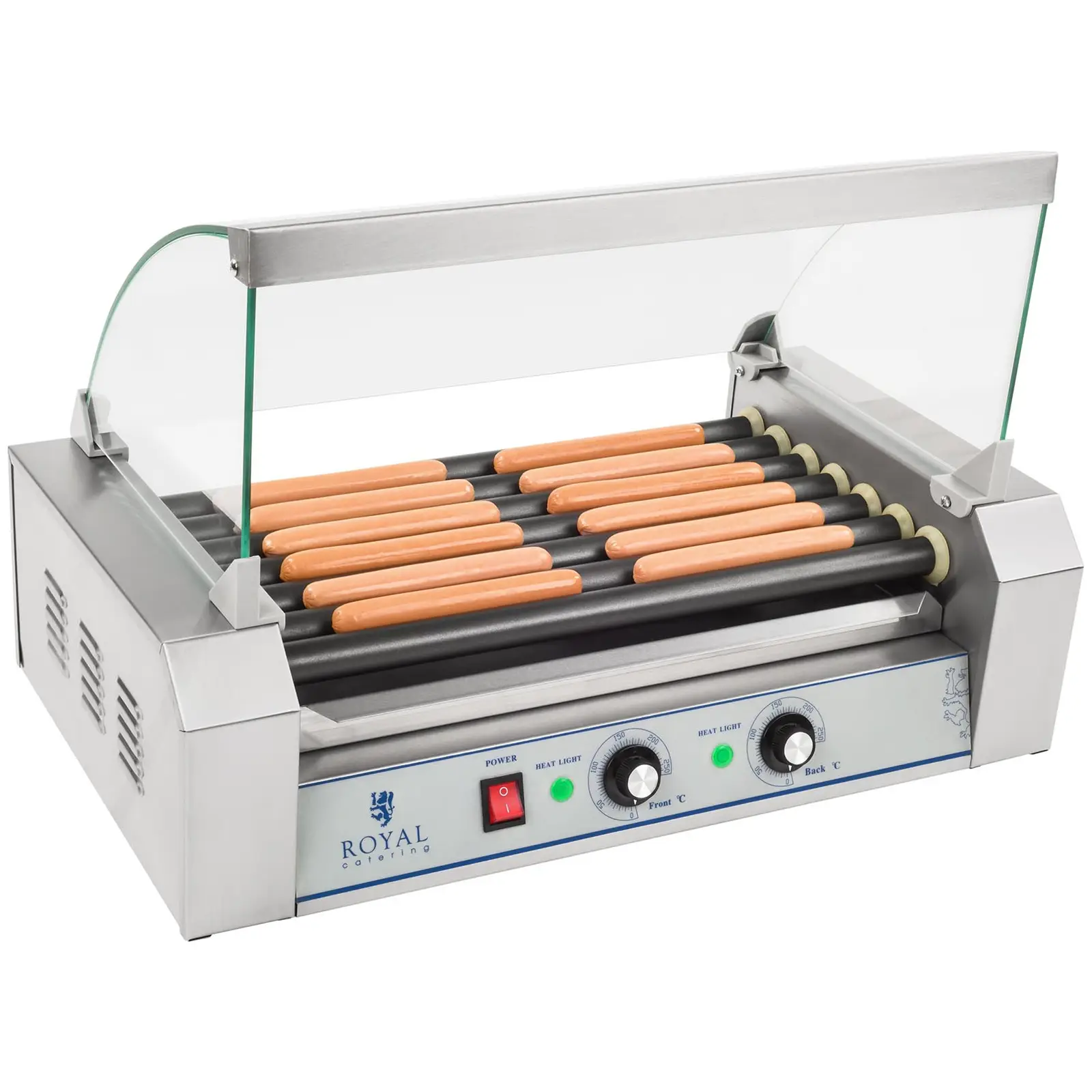 Hot dog grill - kolbász grill - 1400 W - 12 kolbászhoz