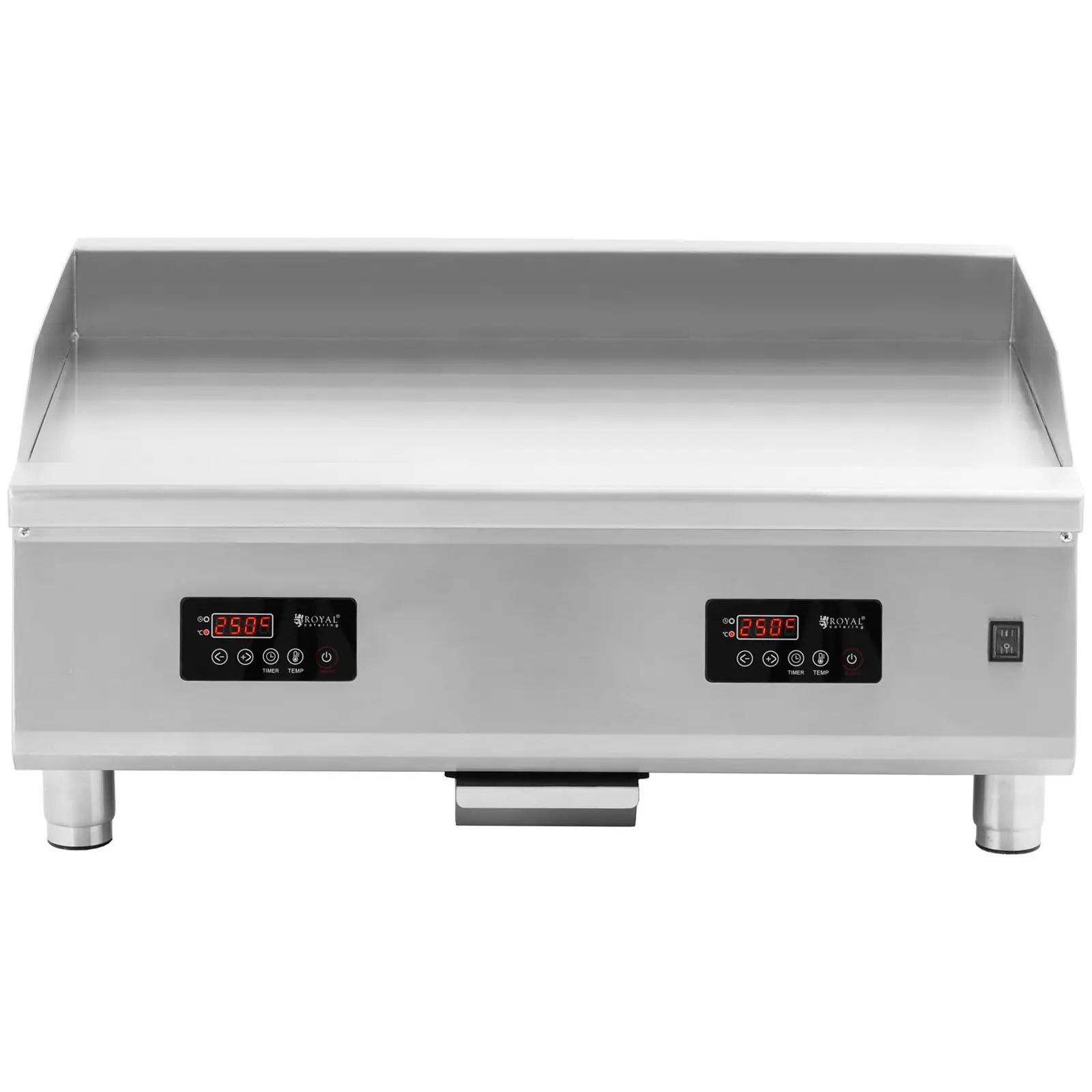 Indukciós grill lap - 910 x 520 mm - sima - 2 x 6000 W - Royal Catering
