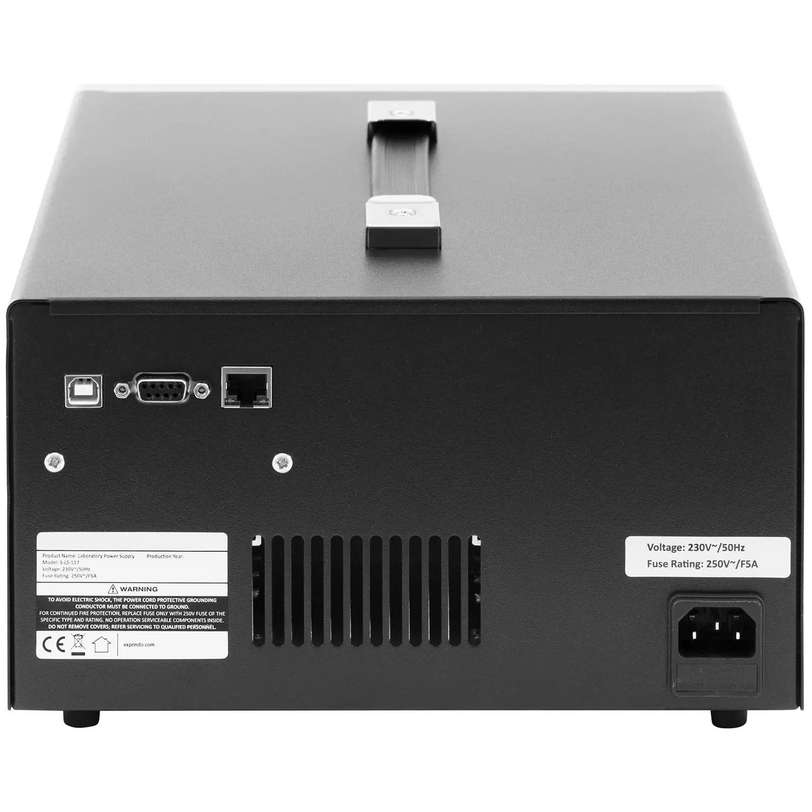 Labor tápegység - 0–30 V - 0–5 A DC - 2x150 W - 5 memóriahely - LED kijelző - USB/RS232/LAN
