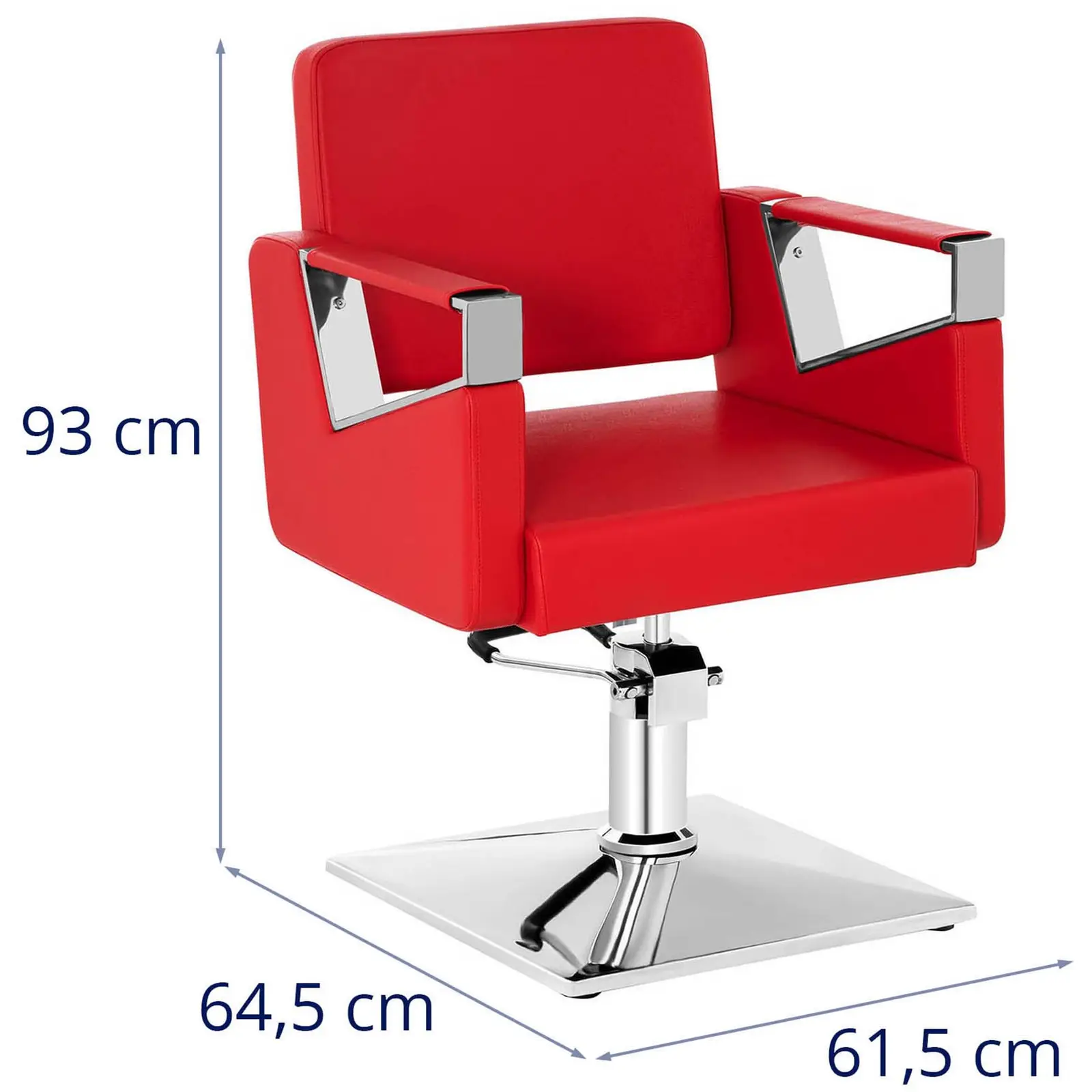 Fodrász szék - 445–550 mm - 200 kg - Piros