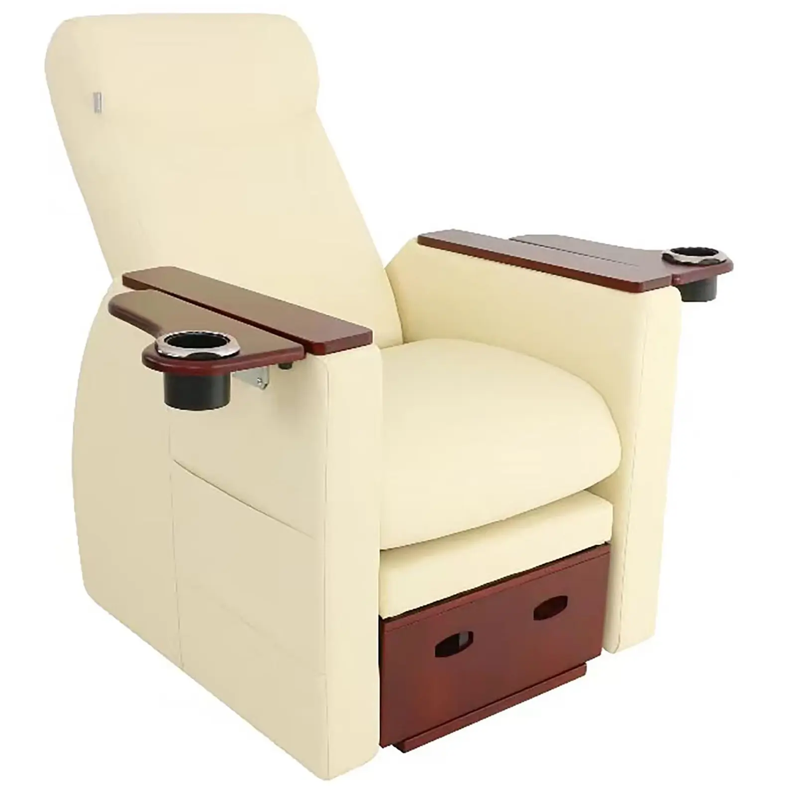 Pedikűrös szék - elektromos - leereszthető zsámollyal - 60 W - 150 kg - bézs