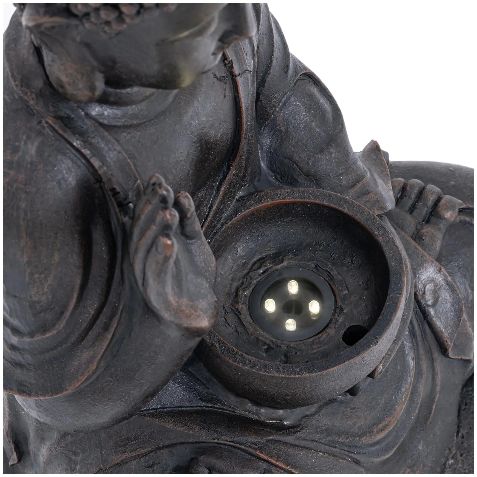 Napelemes szökőkút - üdvözlő Buddha figura - LED világítás