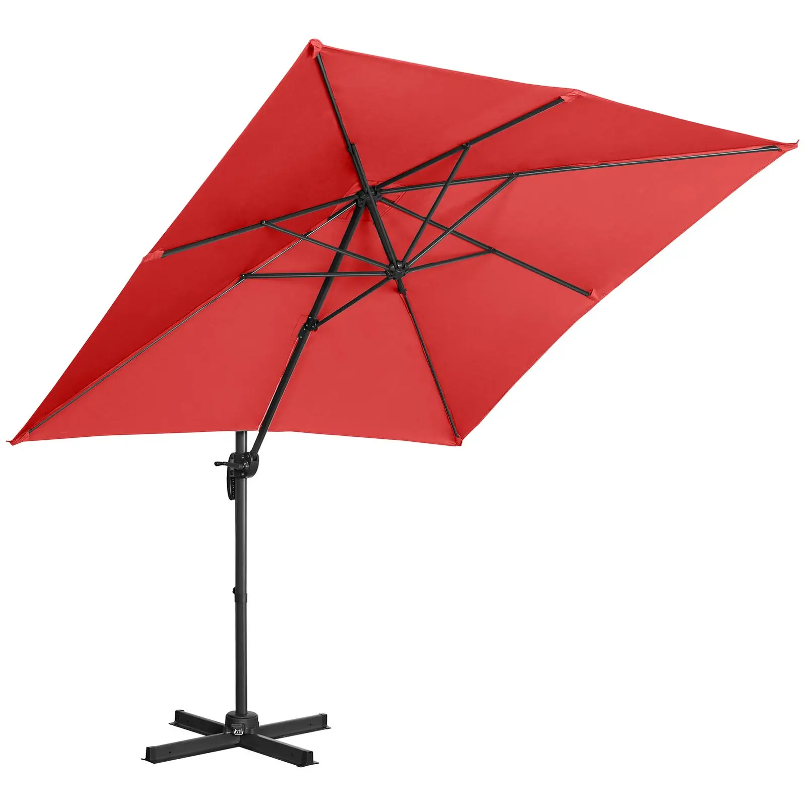 B-termék Lámpa formájú napernyő - piros - szögletes - 250 x 250 cm - forgatható