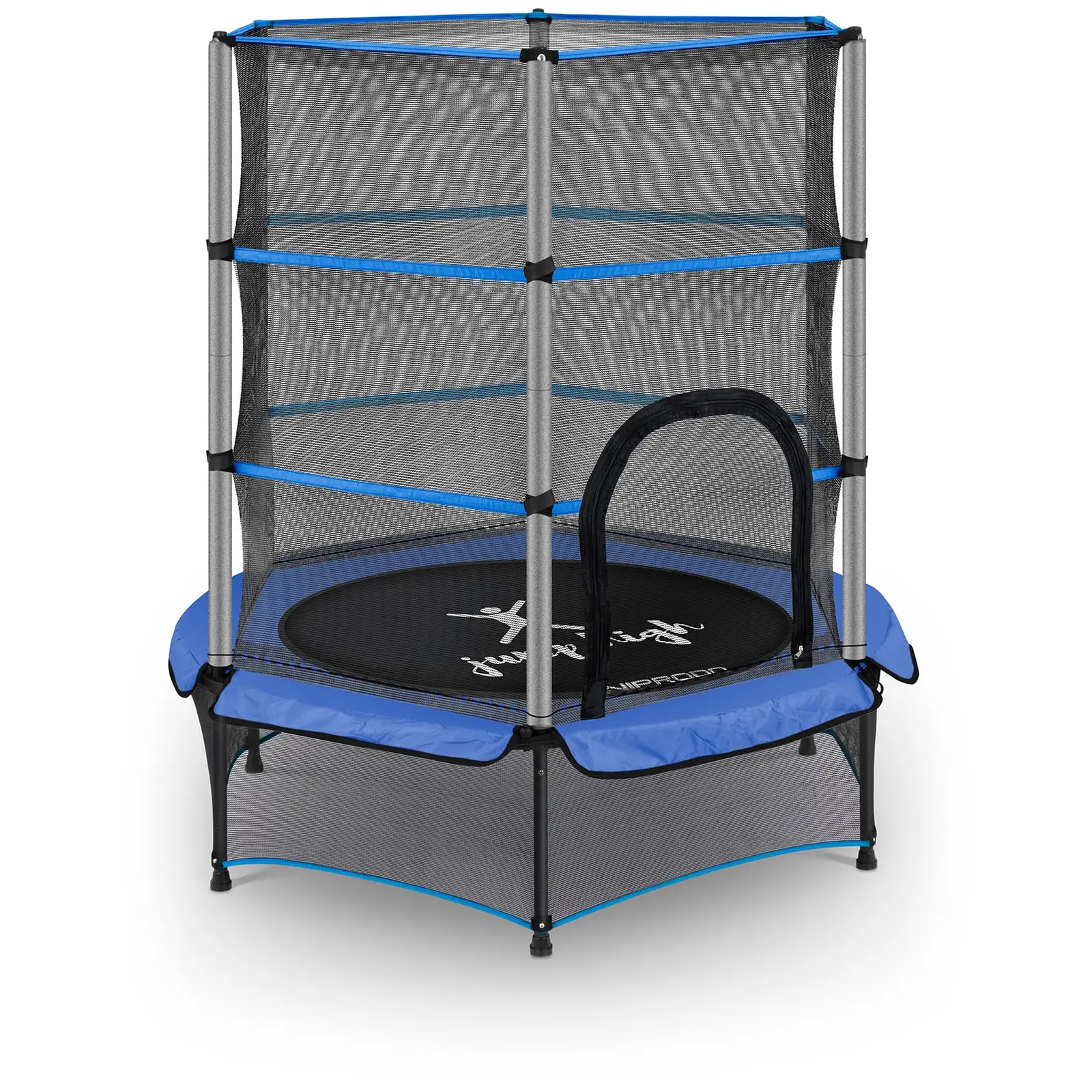 Gyermek trambulin - biztonsági hálóval - 140 cm - 80 kg - kék