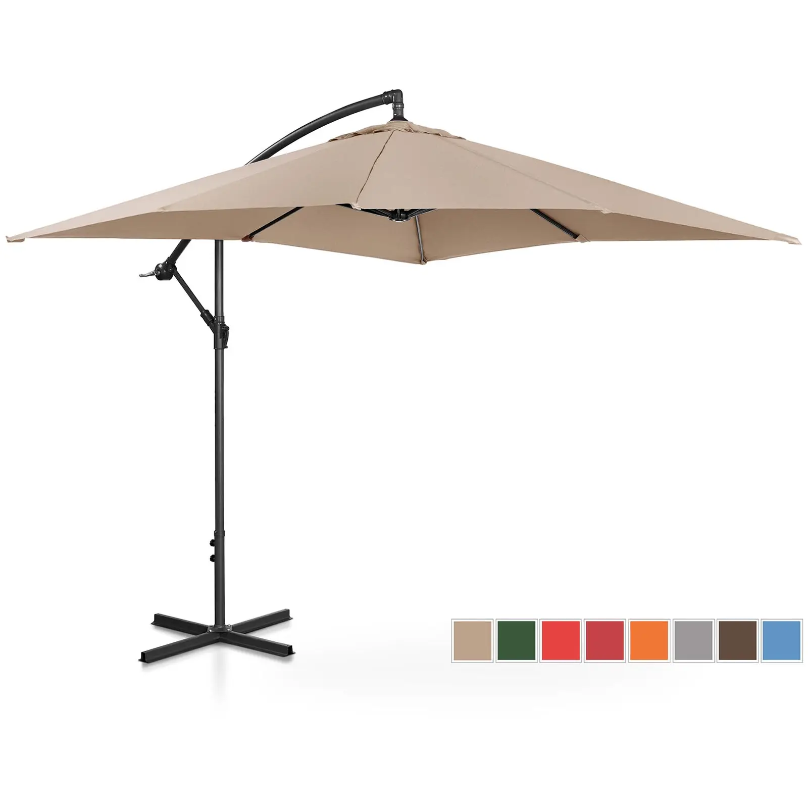 Lámpa formájú napernyő - Krémszínű - négyszögletes -  250 x 250 cm - dönthető