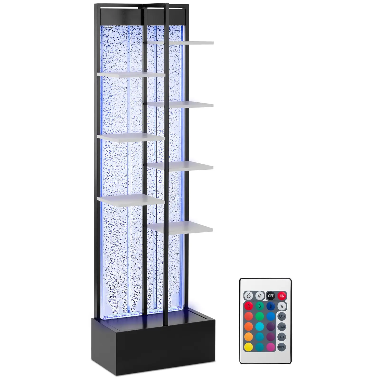 Polc vízfallal - LED / RGB - távirányító - 55 x 30 x 187 cm