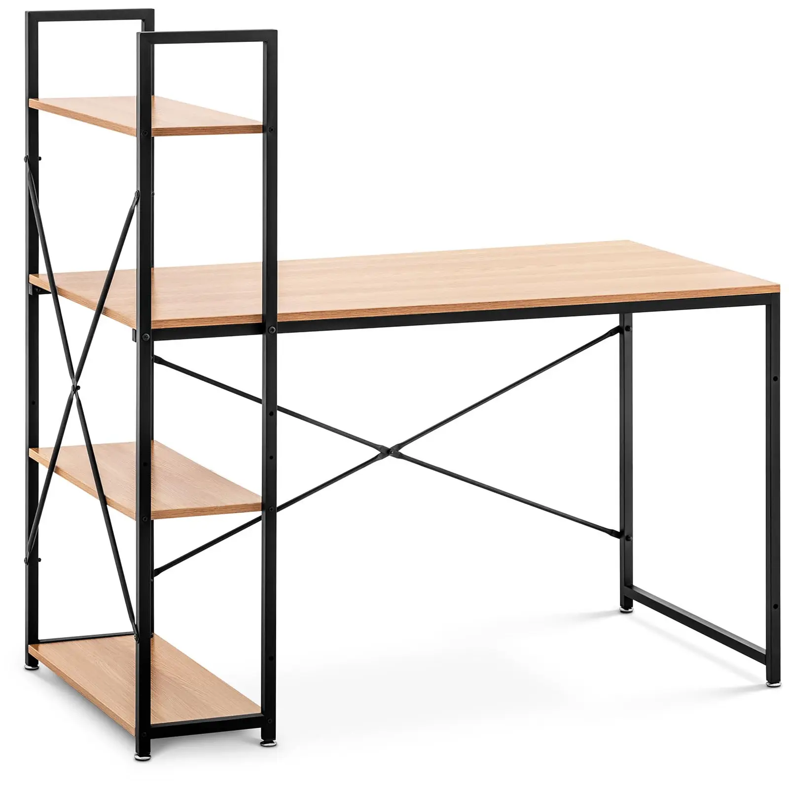 Íróasztal - polccal - 120 x 60 cm - 100 kg + 3 x 20 kg