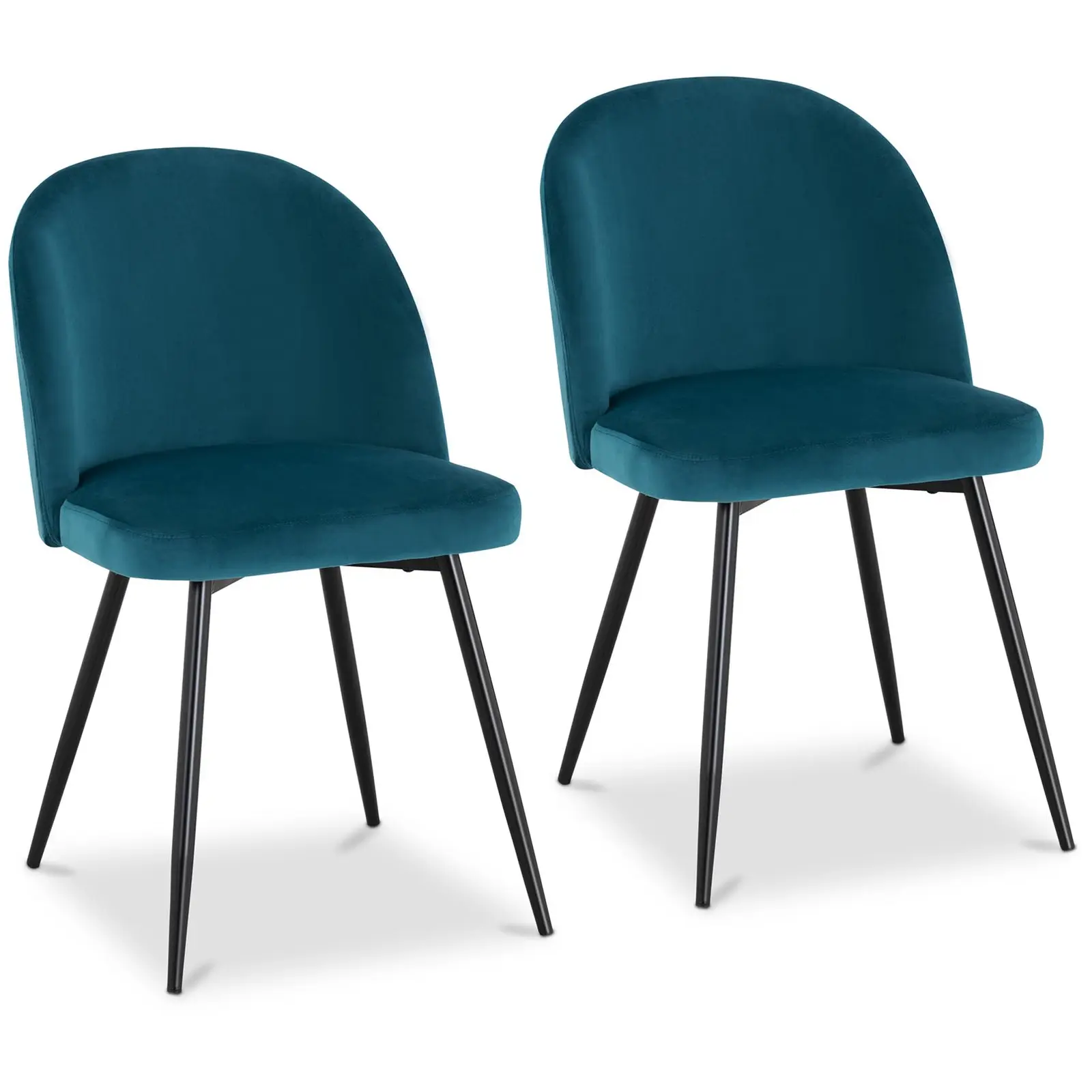 Kárpitozott szék - 2 darabos készlet - 150 kg-ig - ülőfelület 48 x 41,5 cm - türkiz