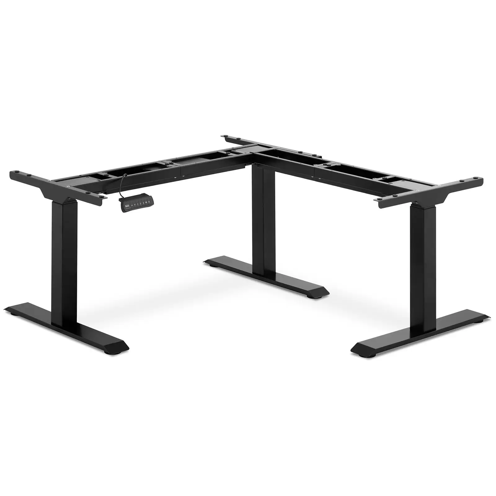Sarok asztal keret - magasság: 58–123 cm - szélesség: 90–150 cm (balra) / 110–190 cm (jobbra) - szög: 90° - 150 kg