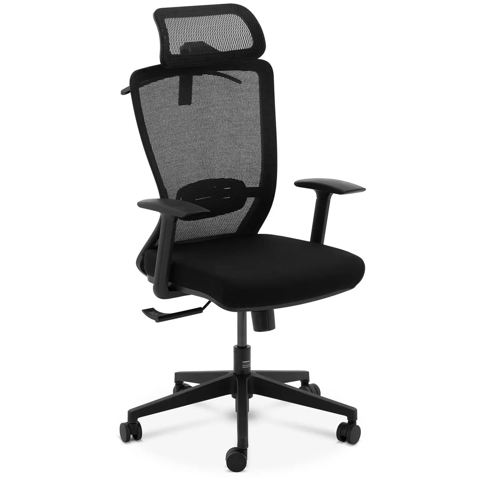 Irodai szék - hálós háttámla - fejtámla - 50 x 50 cm-es ülés - max. 150 kg - fekete